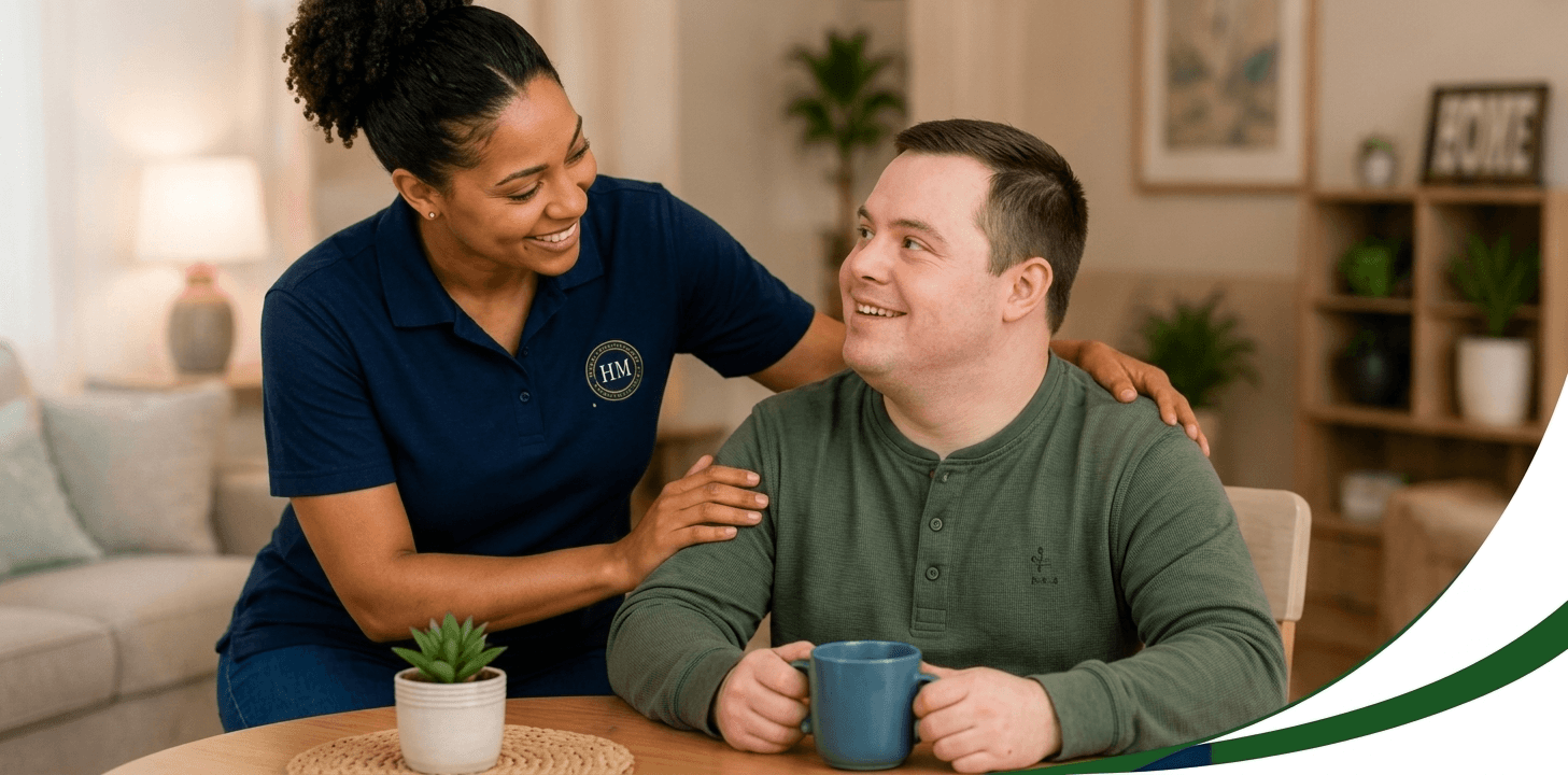 Caregiver supporting an individual at home