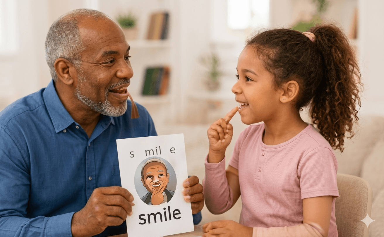 Speech therapist working with a client during an individualized therapy session